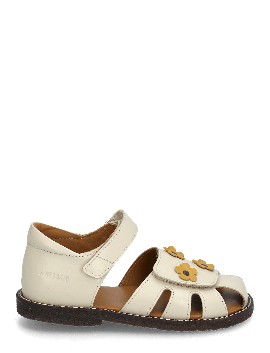 ANGULUS - Sandals - flat - closed toe - skor - 1502/2713 buttermilk/sun yello - 1