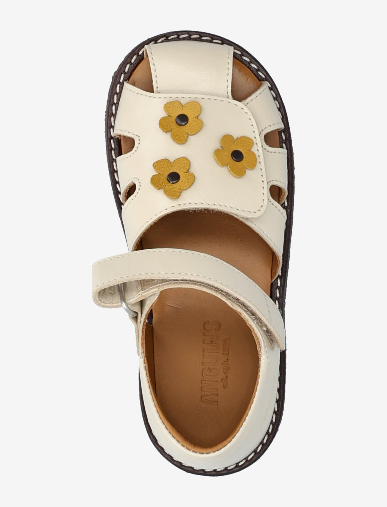 ANGULUS - Sandals - flat  - closed toe - sko - 1502/2713 buttermilk/sun yello - 3