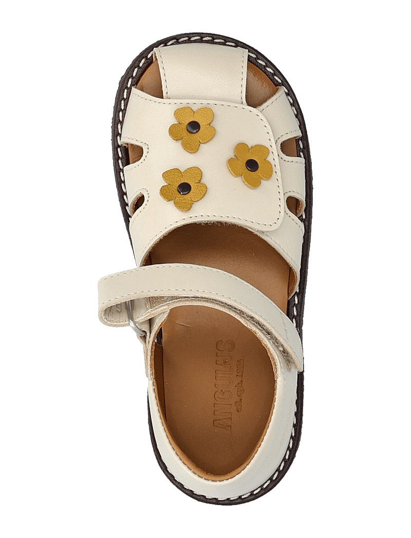 ANGULUS - Sandals - flat - closed toe - sko - 1502/2713 buttermilk/sun yello - 3