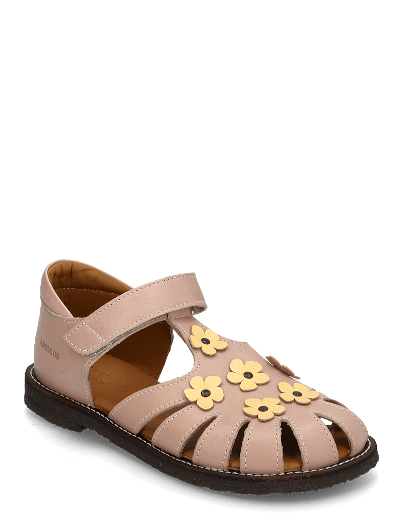 ANGULUS - Sandals - flat - closed toe - sko - 3203/2713 rosebud/mellow yello - 0