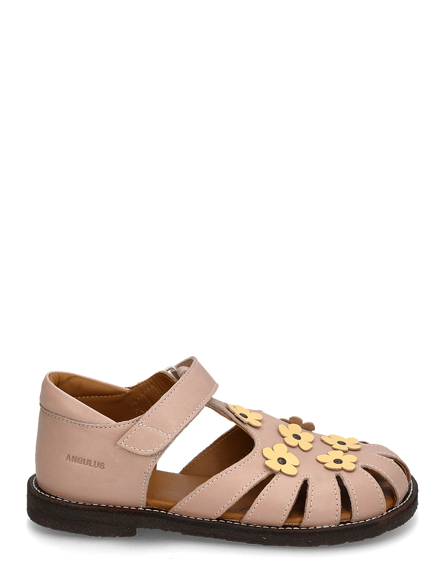 ANGULUS - Sandals - flat - closed toe - skór - 3203/2713 rosebud/mellow yello - 1
