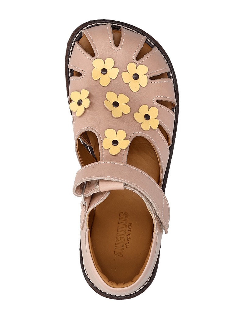 ANGULUS - Sandals - flat - closed toe - sko - 3203/2713 rosebud/mellow yello - 3