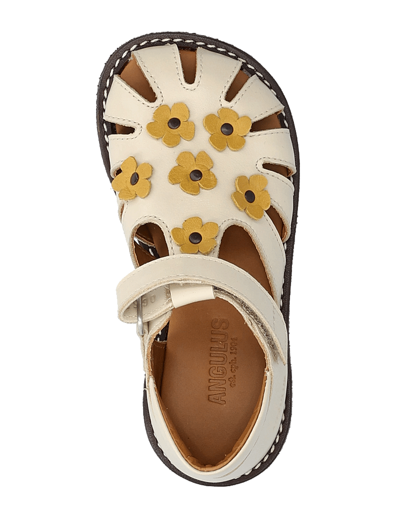 ANGULUS - Sandals - flat - closed toe - sko - 1502/2713 buttermilk/sun yello - 3