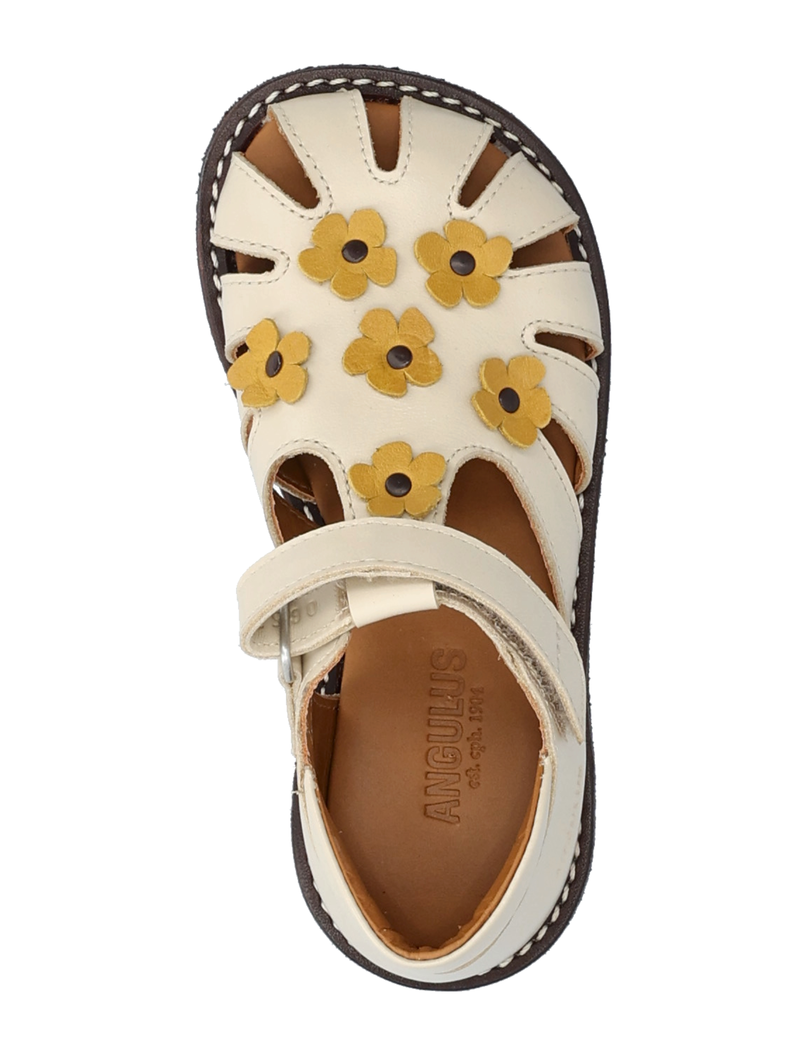 ANGULUS - Sandals - flat  - closed toe - sommerschnäppchen - 1502/2713 buttermilk/sun yello - 3