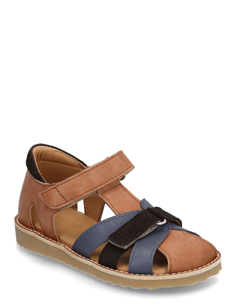 ANGULUS - Sandals - flat - closed toe - skor - 1789/2722/1779 tan/indigo/dark - 0