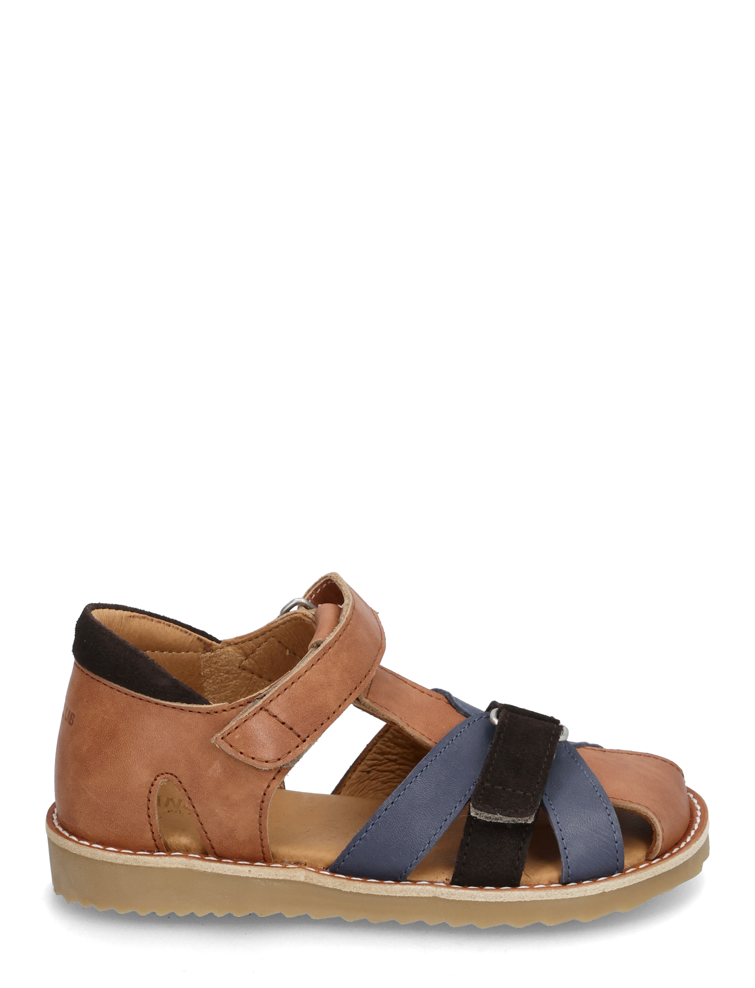 ANGULUS - Sandals - flat - closed toe - kengät - 1789/2722/1779 tan/indigo/dark - 1
