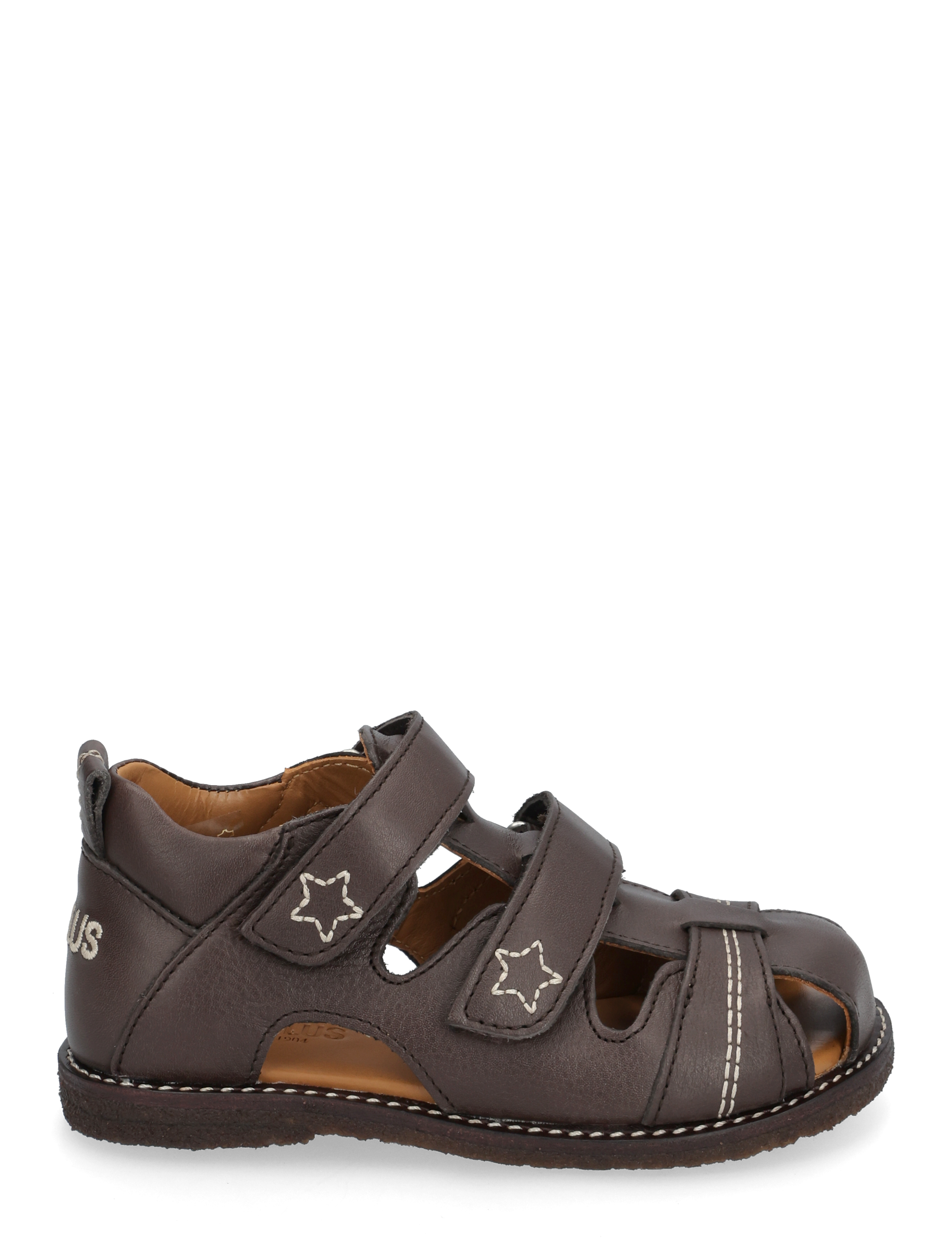 ANGULUS - Sandals - flat  - closed toe - gode sommertilbud - 3200 dark brown - 2