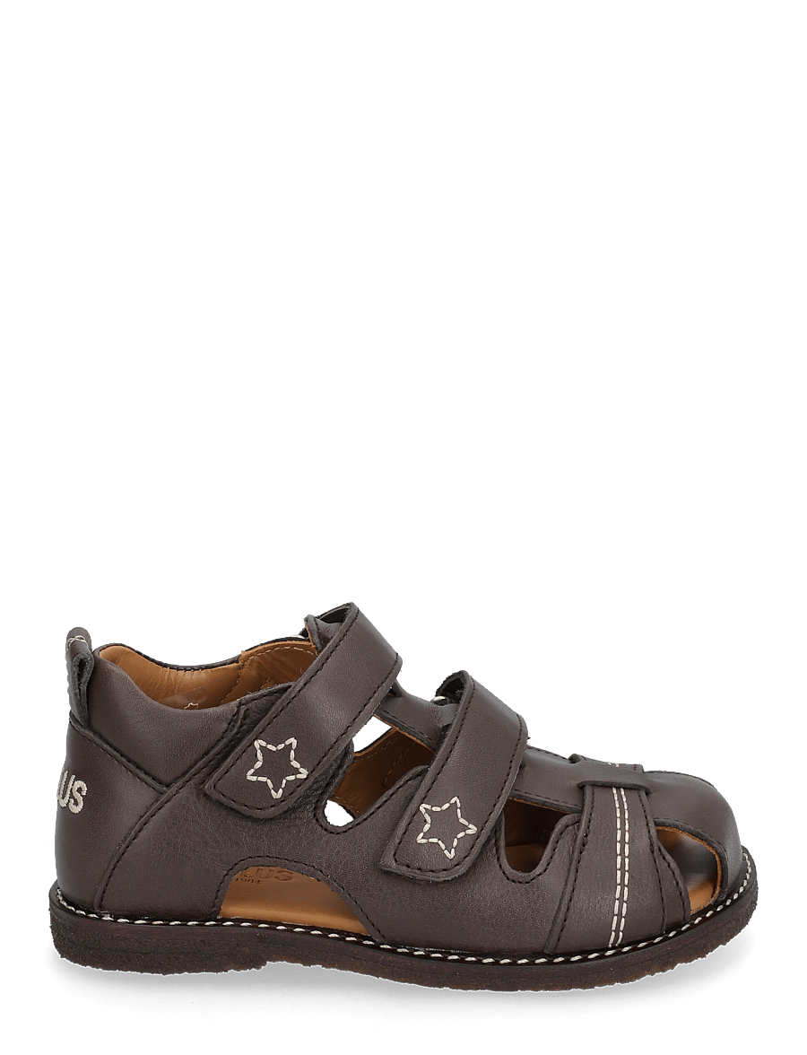 ANGULUS - Sandals - flat - closed toe - skór - 3200 dark brown - 2