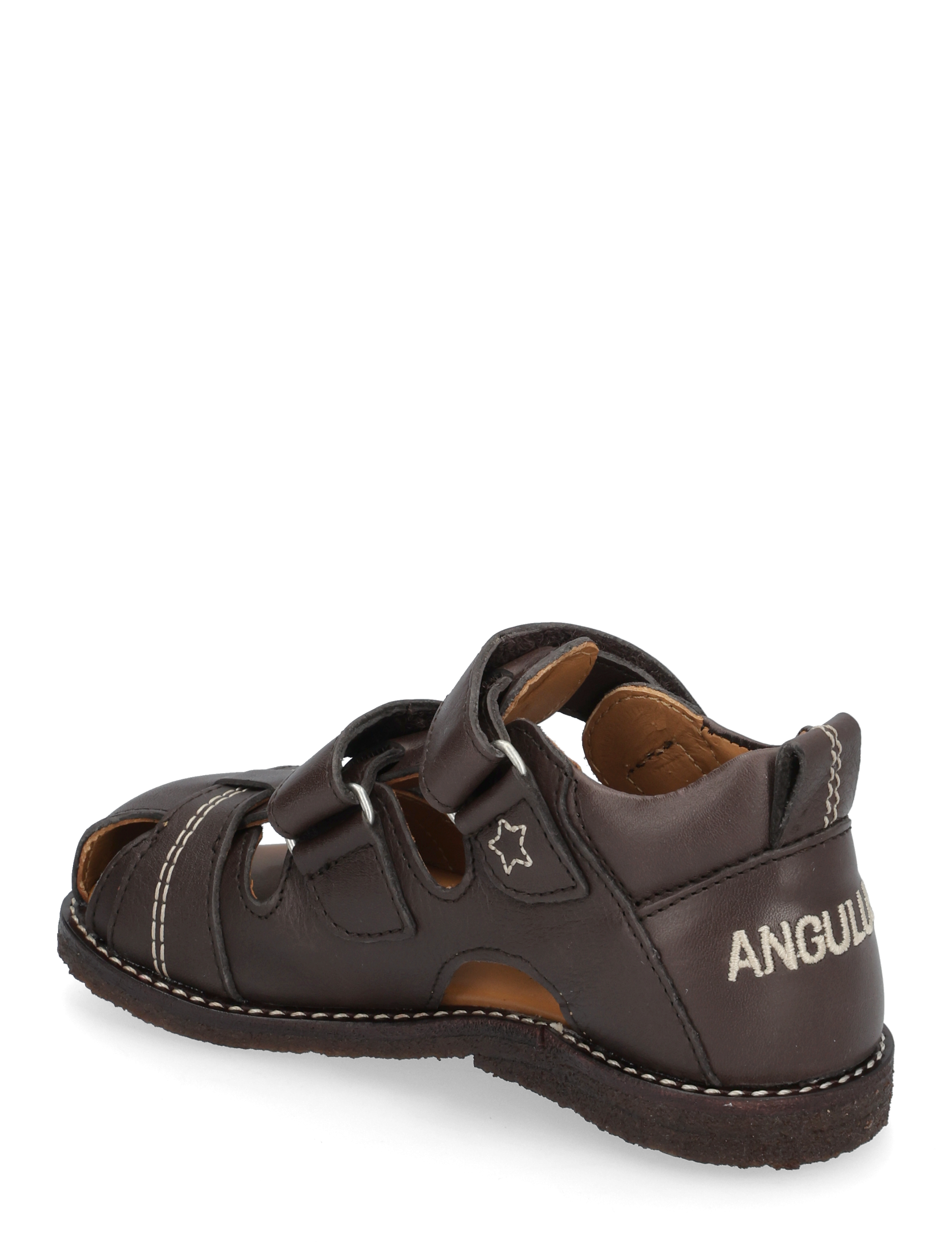ANGULUS - Sandals - flat  - closed toe - gode sommertilbud - 3200 dark brown - 3