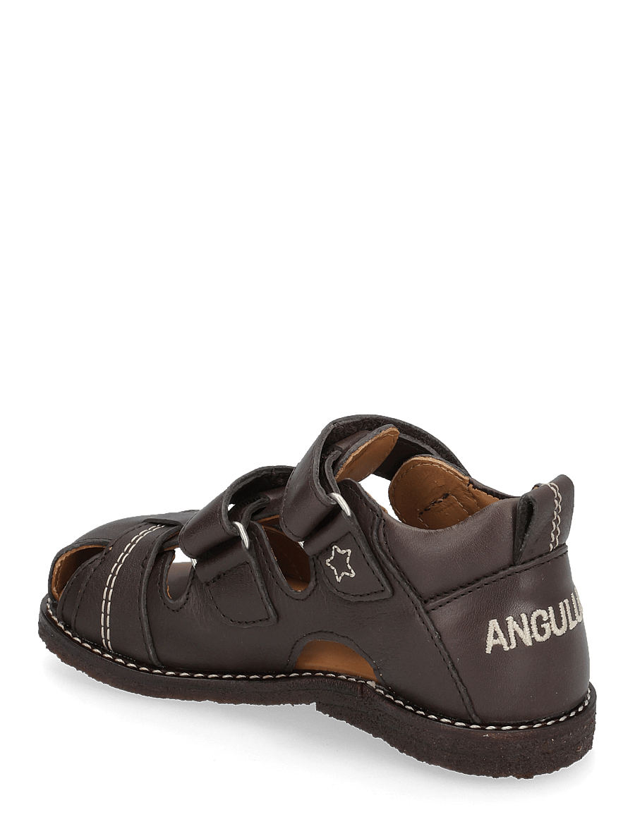 ANGULUS - Sandals - flat - closed toe - skór - 3200 dark brown - 3