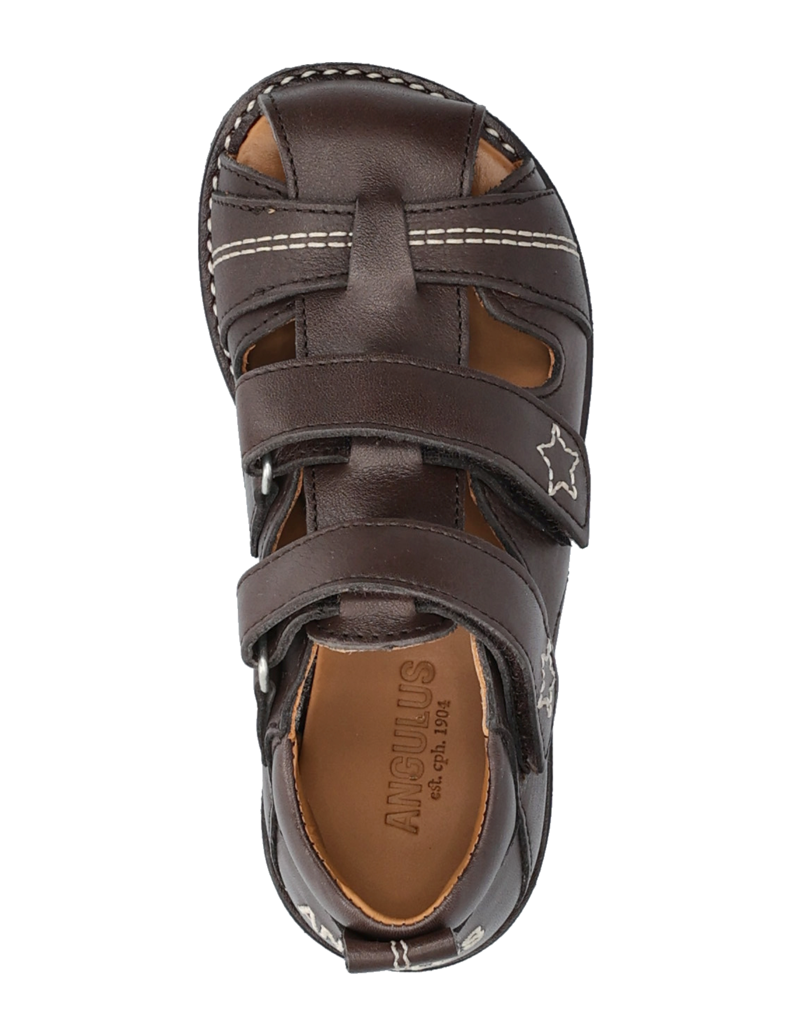ANGULUS - Sandals - flat  - closed toe - gode sommertilbud - 3200 dark brown - 4