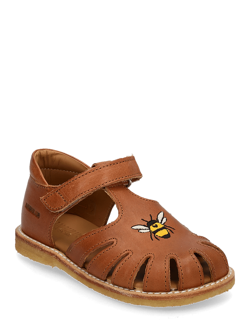 ANGULUS - Sandals - flat - closed toe - skor - 1545 cognac - 0