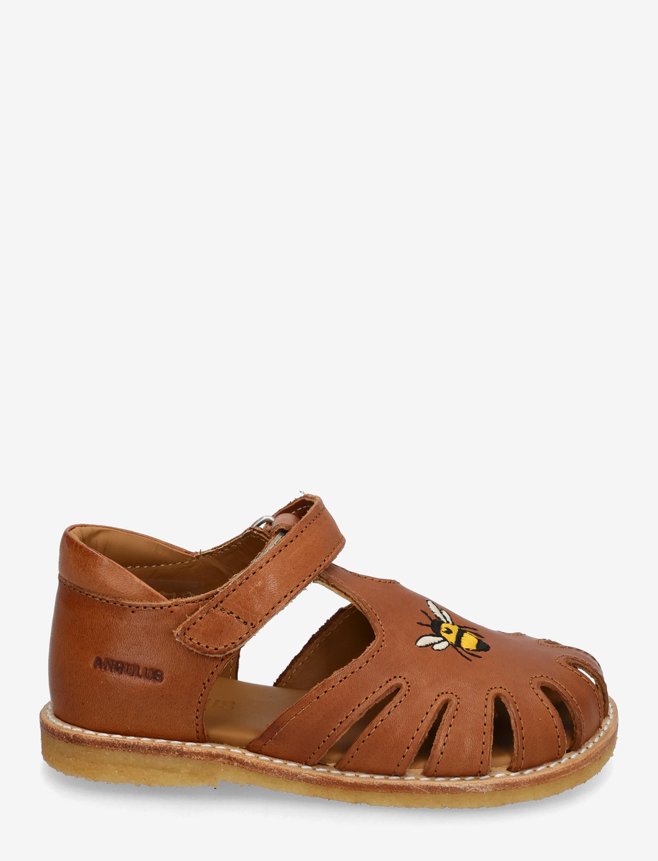 ANGULUS - Sandals - flat  - closed toe - skor - 1545 cognac - 1