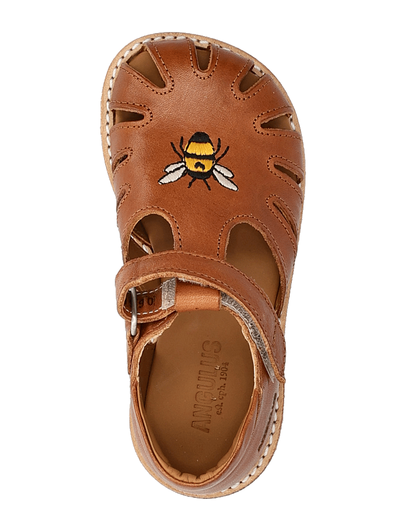 ANGULUS - Sandals - flat - closed toe - skor - 1545 cognac - 3