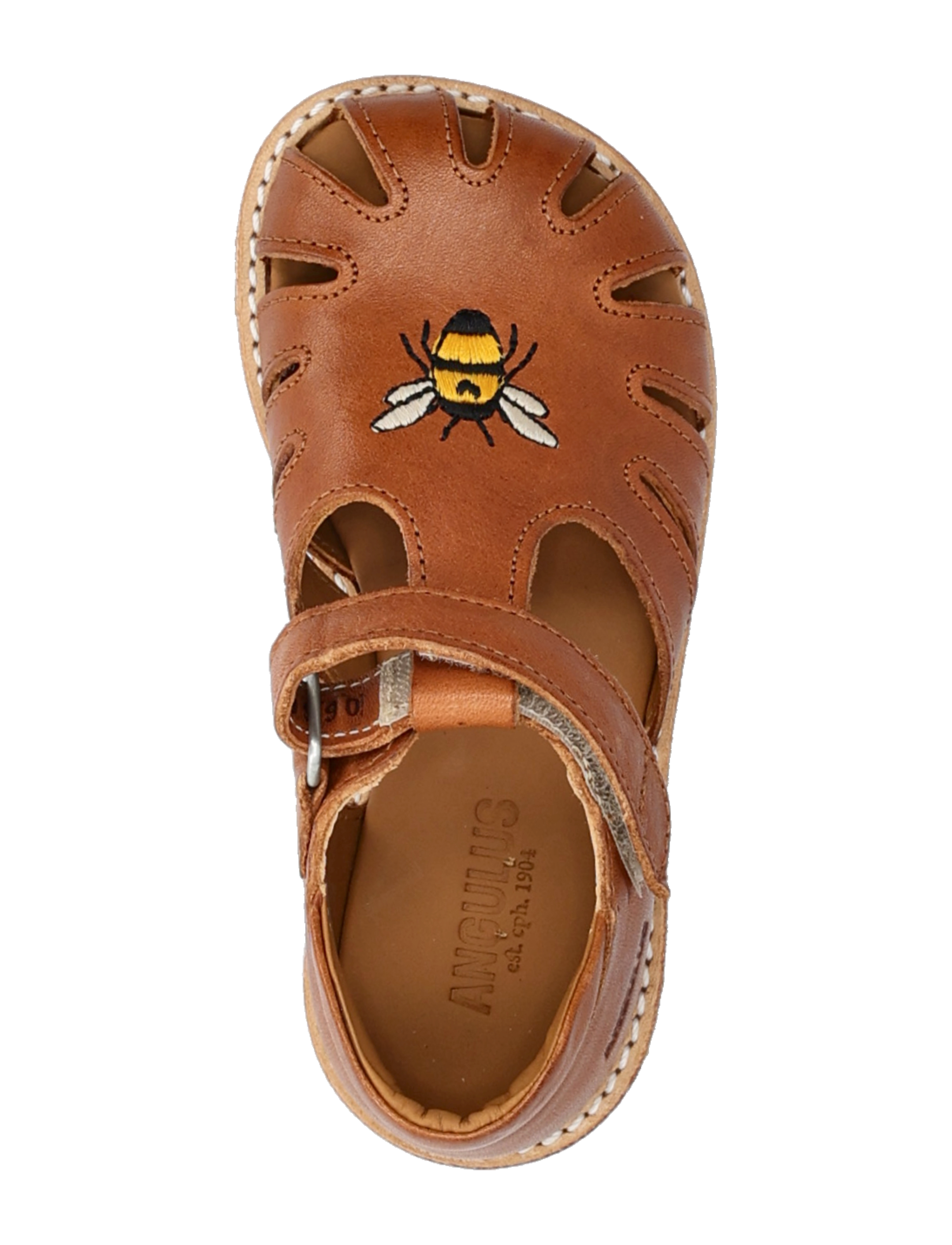 ANGULUS - Sandals - flat  - closed toe - sommarfynd - 1545 cognac - 3