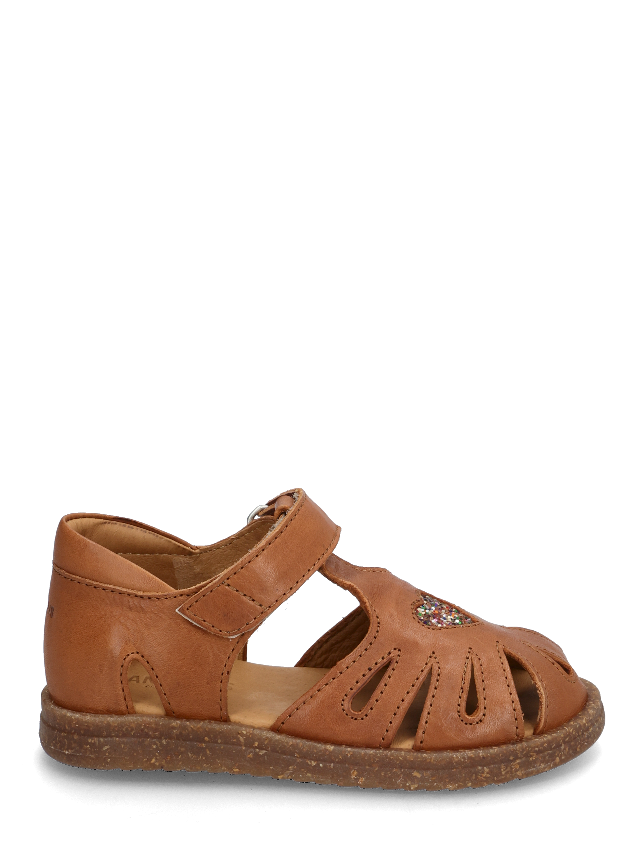 ANGULUS - Sandals - flat - closed toe - schuhe - 1545/2488 cognac/multi glitter - 1
