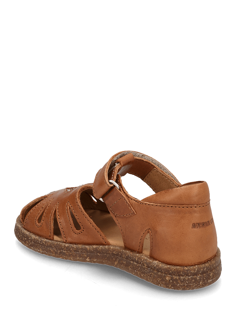 ANGULUS - Sandals - flat - closed toe - sko - 1545/2488 cognac/multi glitter - 2