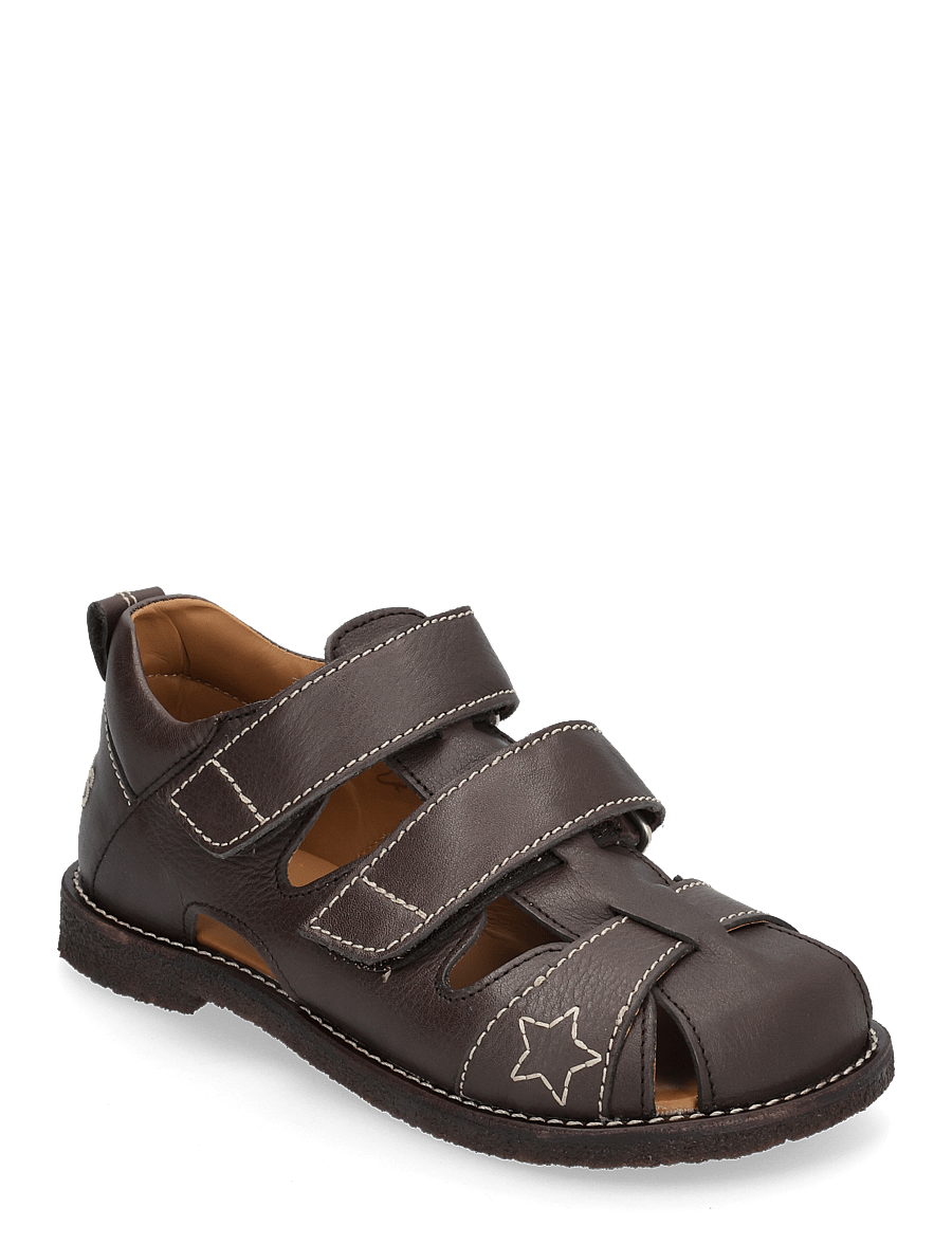 ANGULUS - Sandals - flat - closed toe - skor - 3200 dark brown - 0