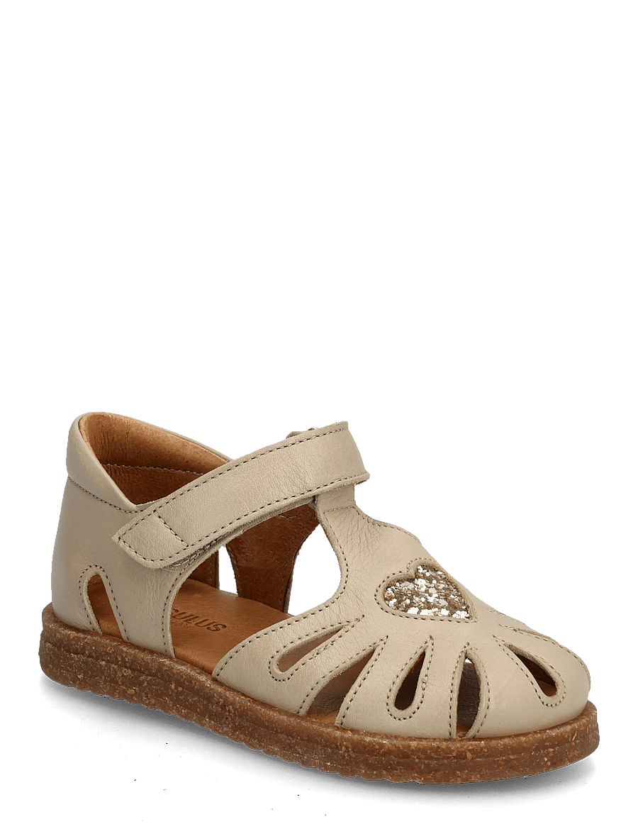 ANGULUS - Sandals - flat - closed toe - schuhe - 4637/3618 sand/champagne glitt - 0
