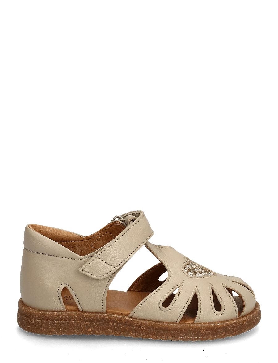 ANGULUS - Sandals - flat - closed toe - schuhe - 4637/3618 sand/champagne glitt - 1