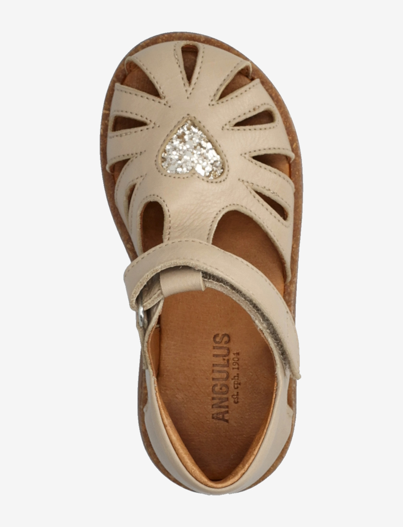 ANGULUS - Sandals - flat  - closed toe - schuhe - 4637/3618 sand/champagne glitt - 3