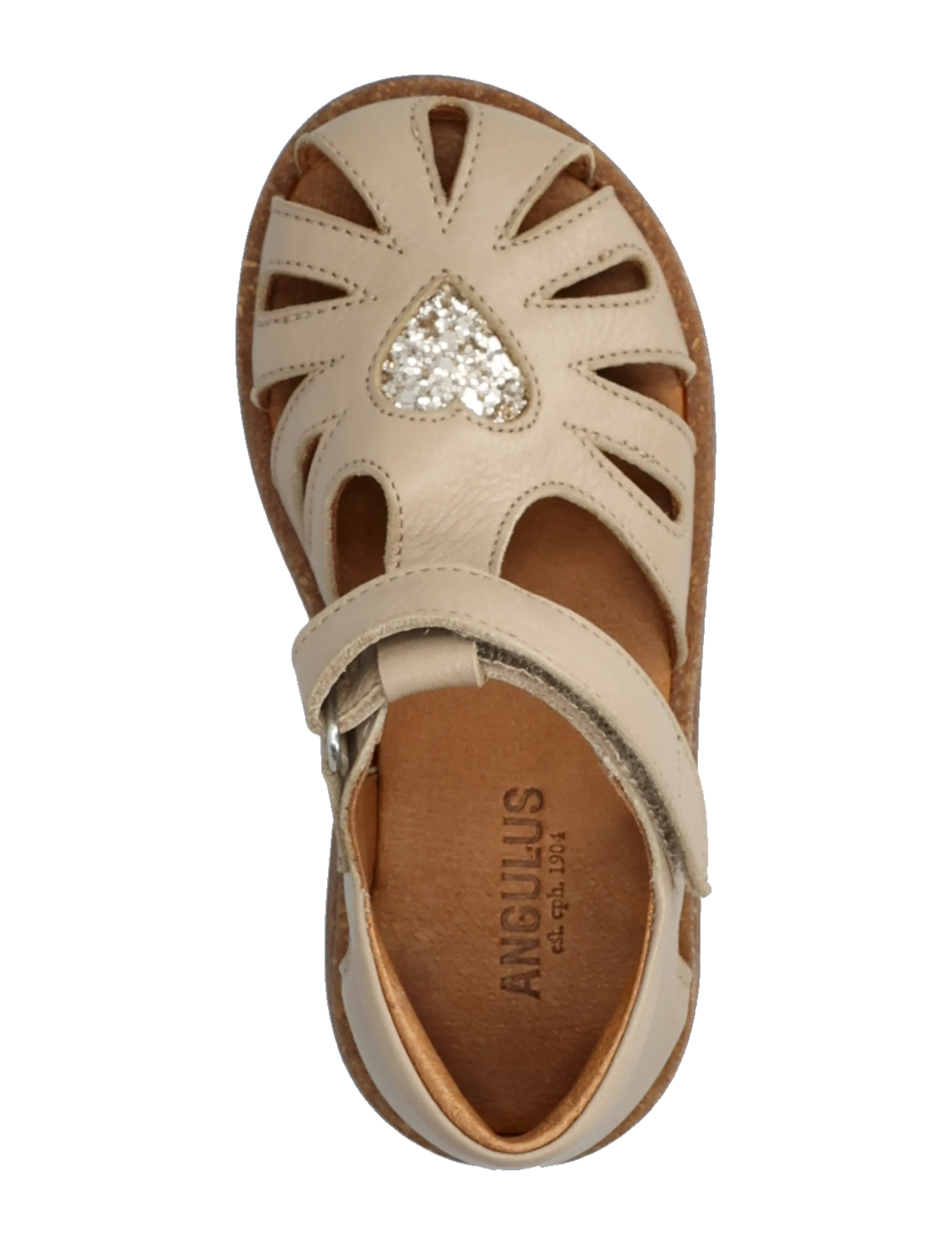 ANGULUS - Sandals - flat  - closed toe - schuhe - 4637/3618 sand/champagne glitt - 3