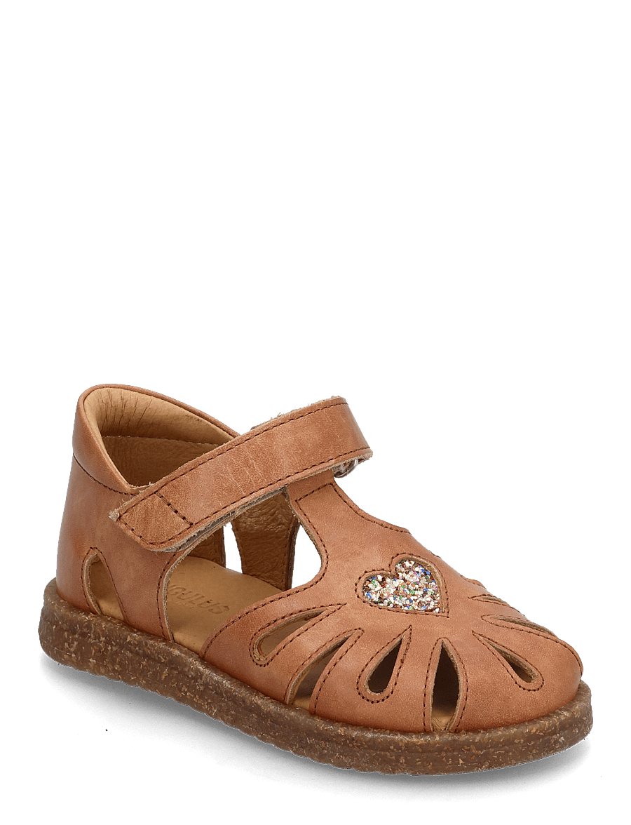 ANGULUS - Sandals - flat - closed toe - skor - 1789/2488 tan/multi glitter - 0