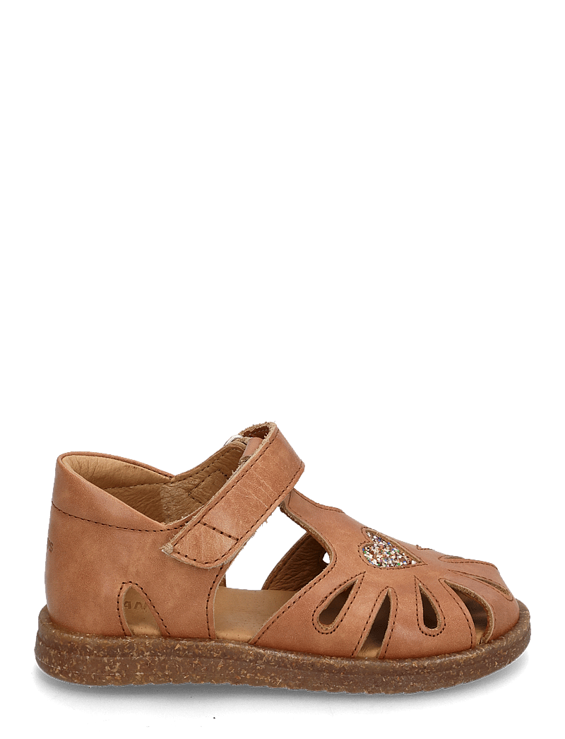 ANGULUS - Sandals - flat - closed toe - sko - 1789/2488 tan/multi glitter - 1