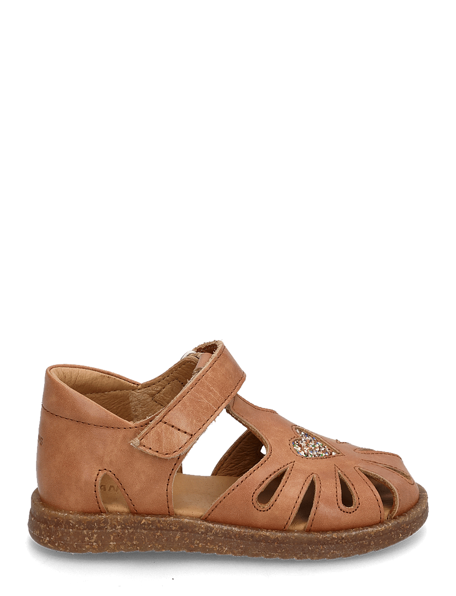 ANGULUS - Sandals - flat - closed toe - skor - 1789/2488 tan/multi glitter - 1