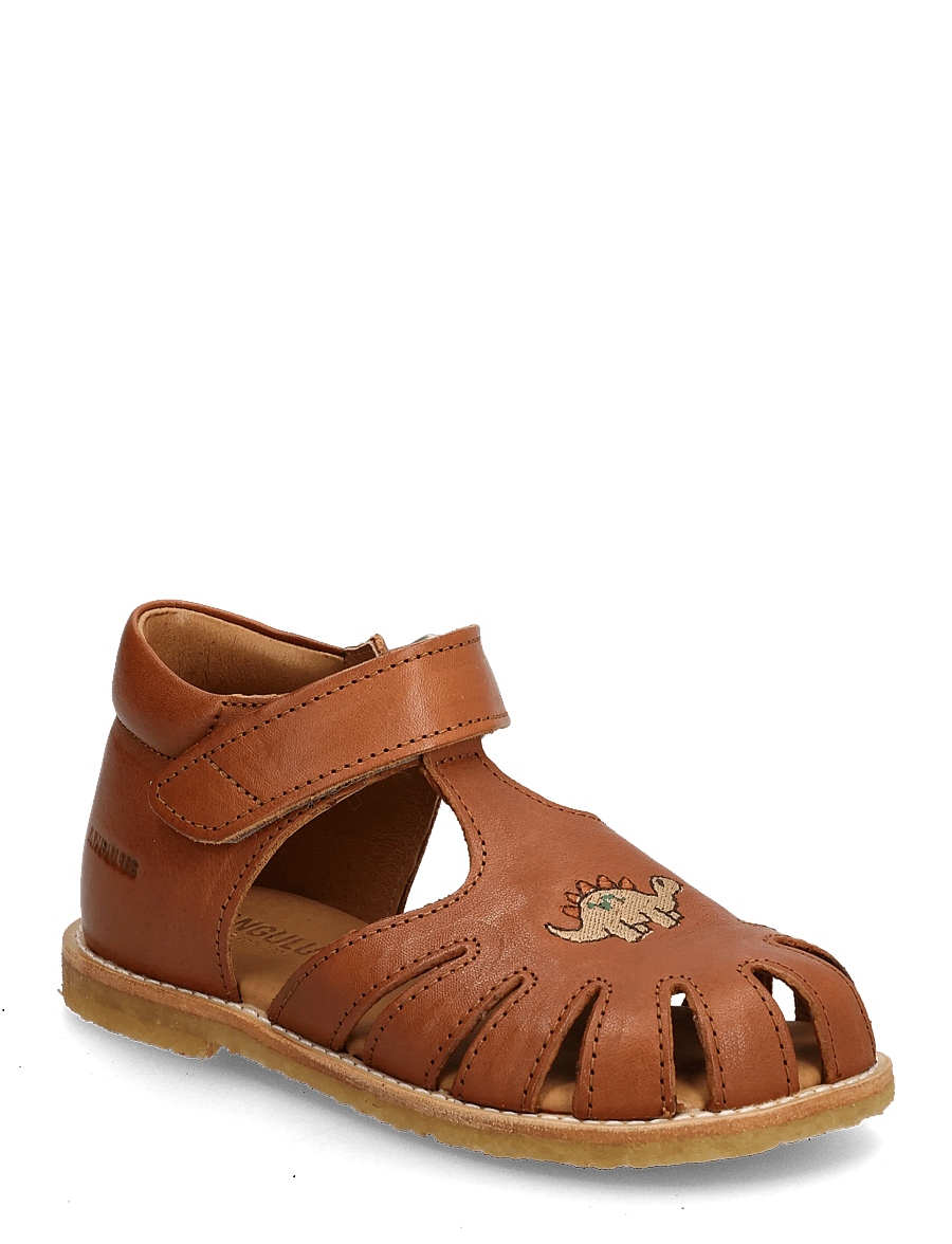 ANGULUS - Sandals - flat - closed toe - sko - 1545 cognac - 1