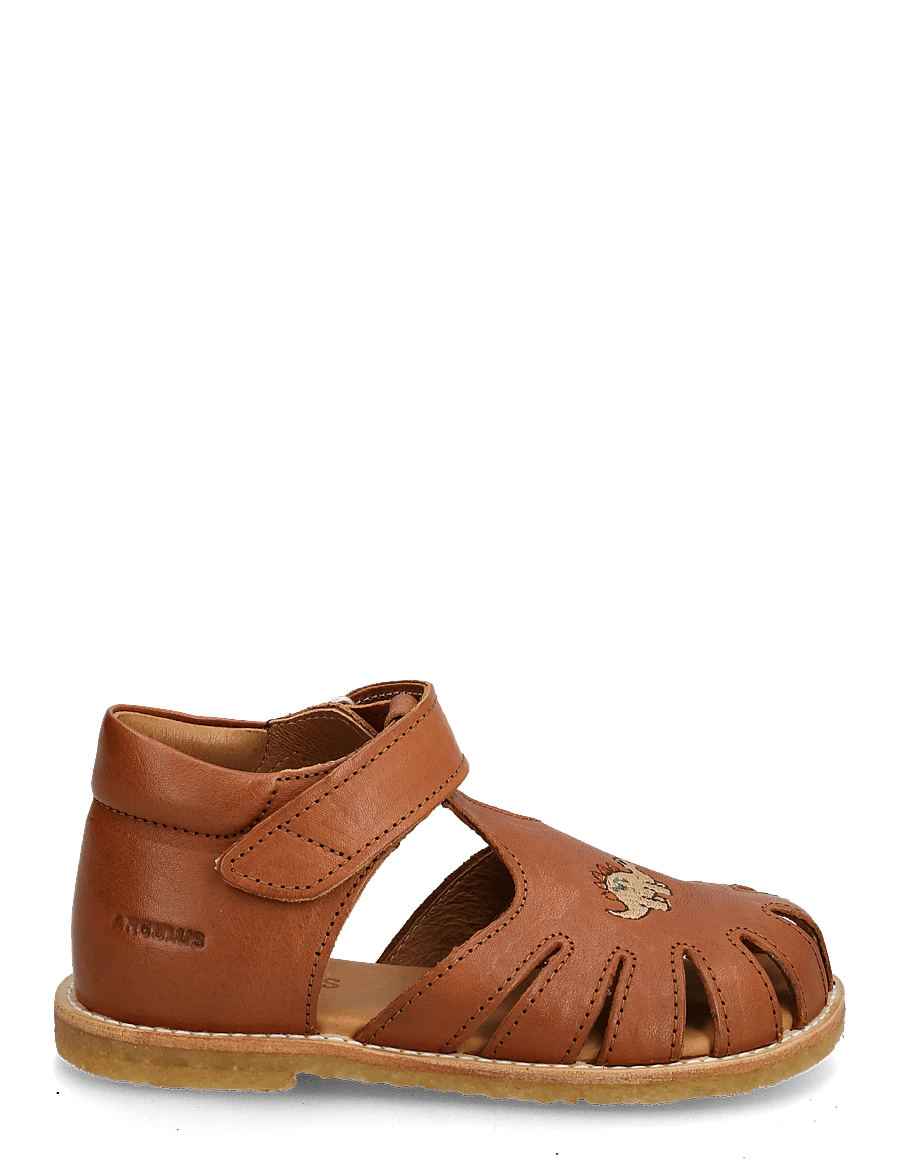 ANGULUS - Sandals - flat - closed toe - sko - 1545 cognac - 2