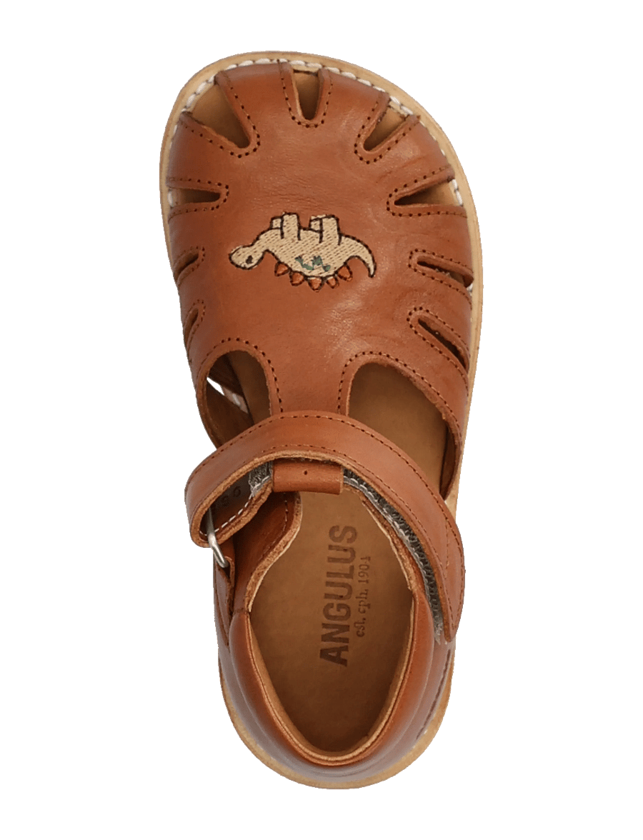 ANGULUS - Sandals - flat - closed toe - sko - 1545 cognac - 4