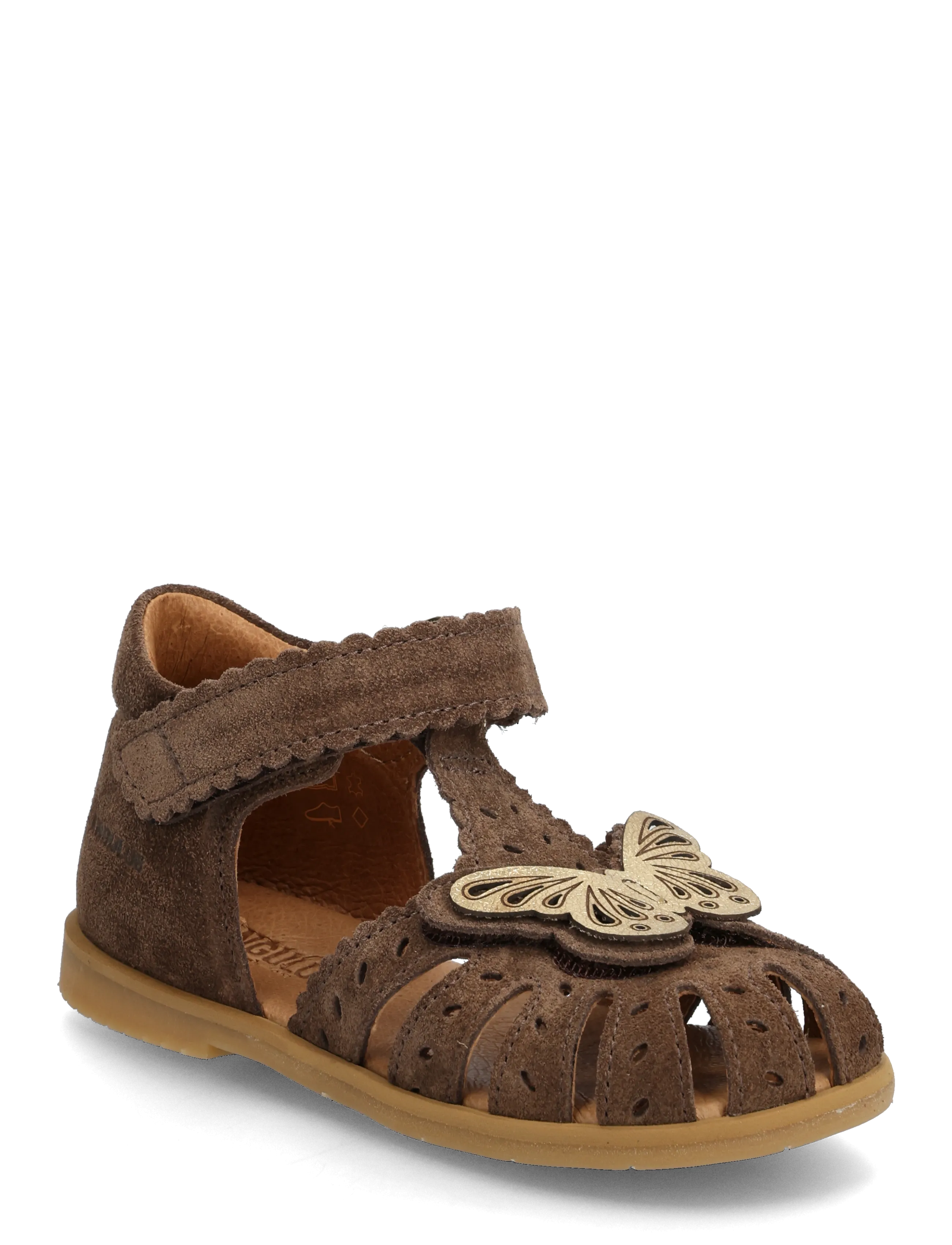 ANGULUS Sandals - flat  - closed toe - Shoes - 1780/3643 DARK TAUPE/GOLD SHIN / brown