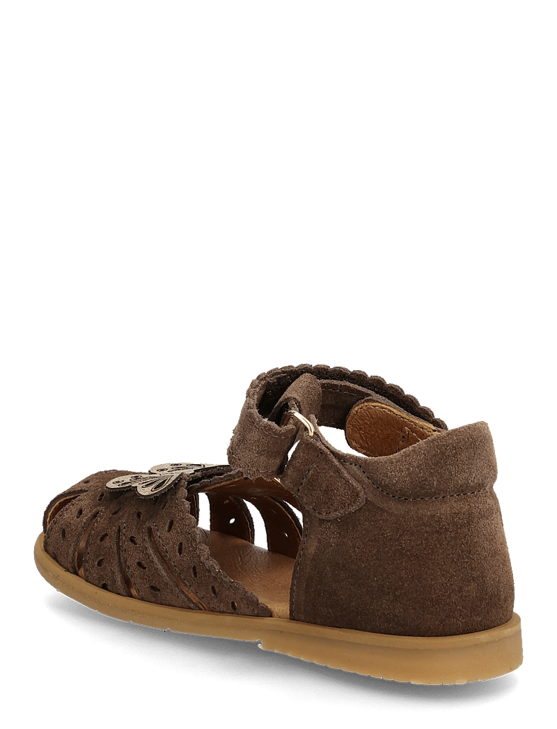 ANGULUS - Sandals - flat - closed toe - kingad - 1780/3643 dark taupe/gold shin - 2