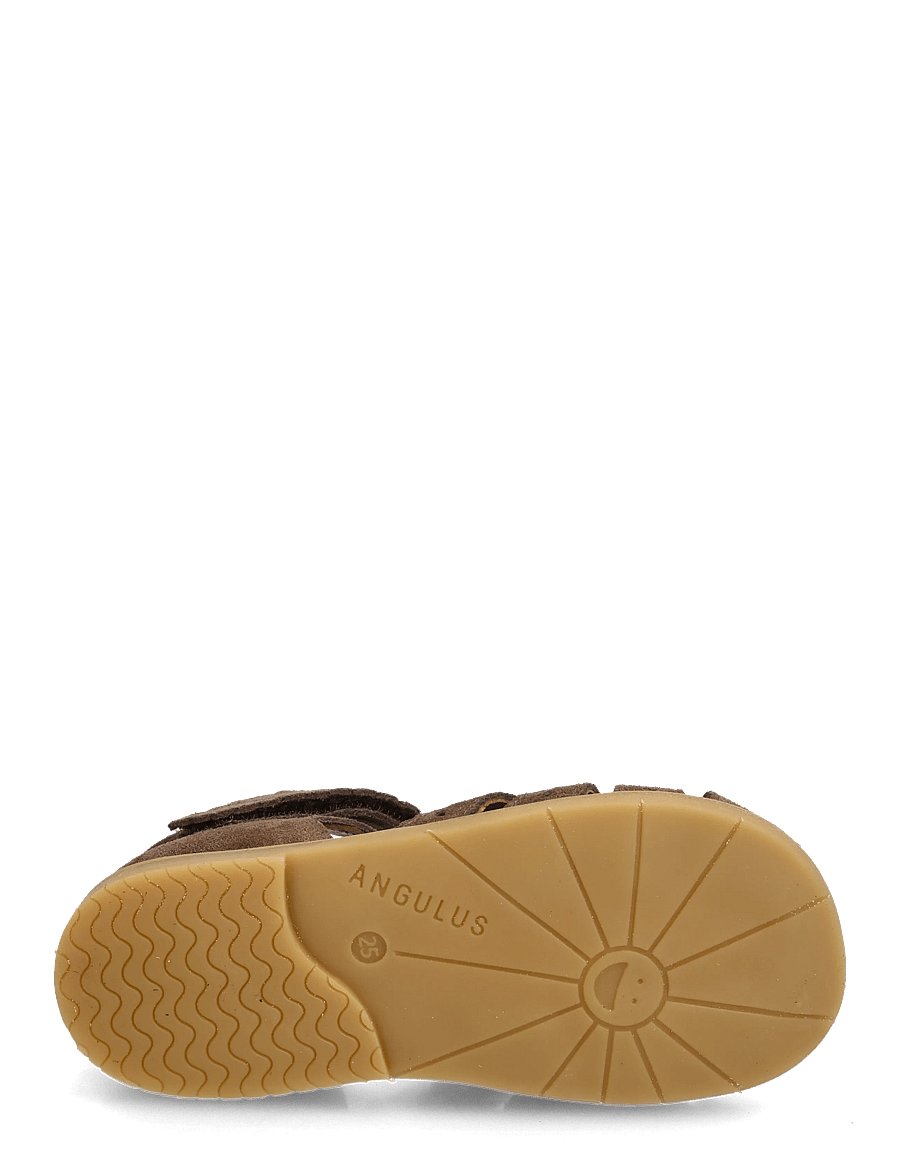 ANGULUS - Sandals - flat - closed toe - sko - 1780/3643 dark taupe/gold shin - 4