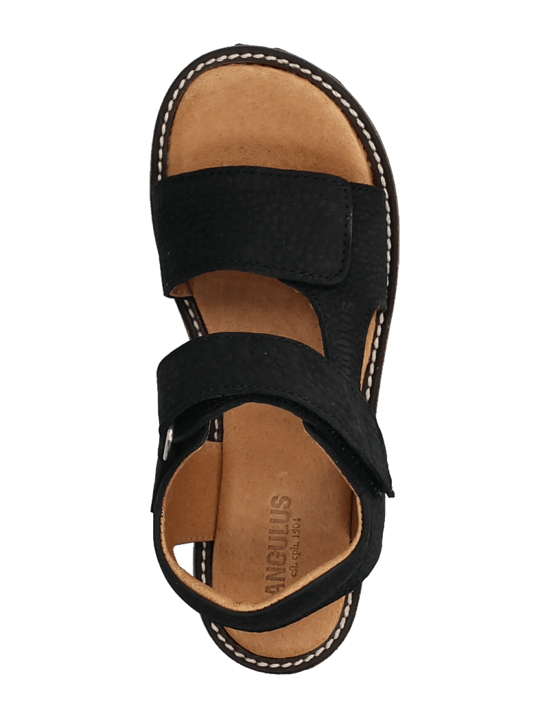 ANGULUS - Sandals - flat - open toe - op - kingad - 2584 black - 3