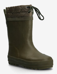 Rainboots with woollining - 0002 OLIVE