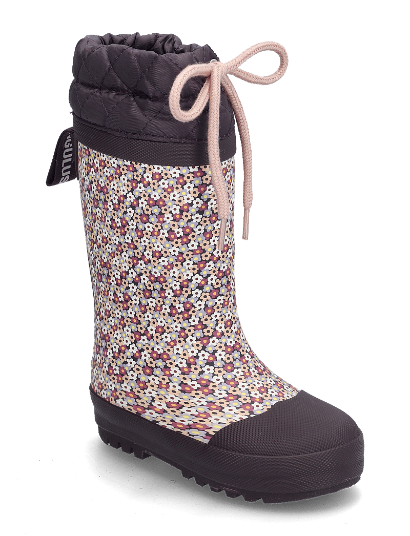 ANGULUS - Rainboots with woollining - fodrade gummistövlar - 0048 flowers/violet - 0