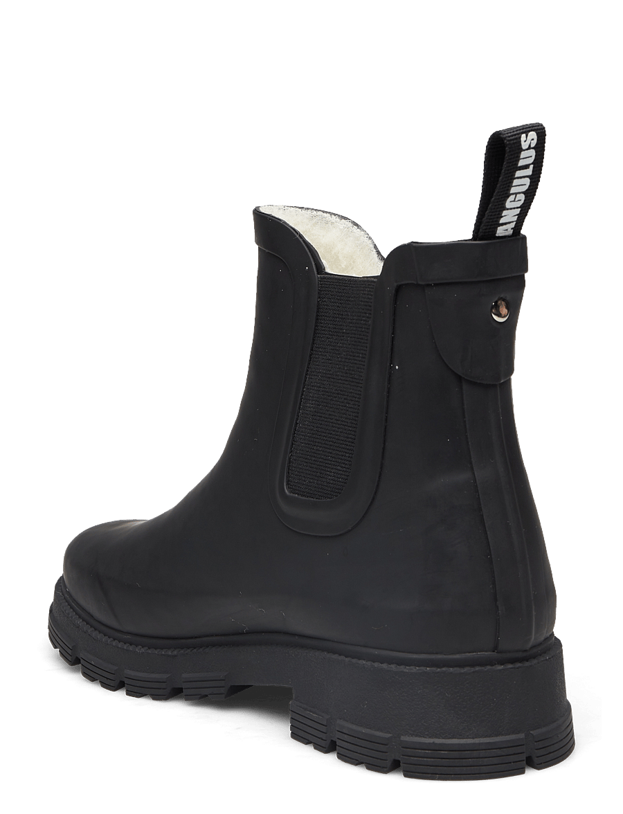 ANGULUS - Rain boots - low with elastic - fashion trends - 0001 black - 2