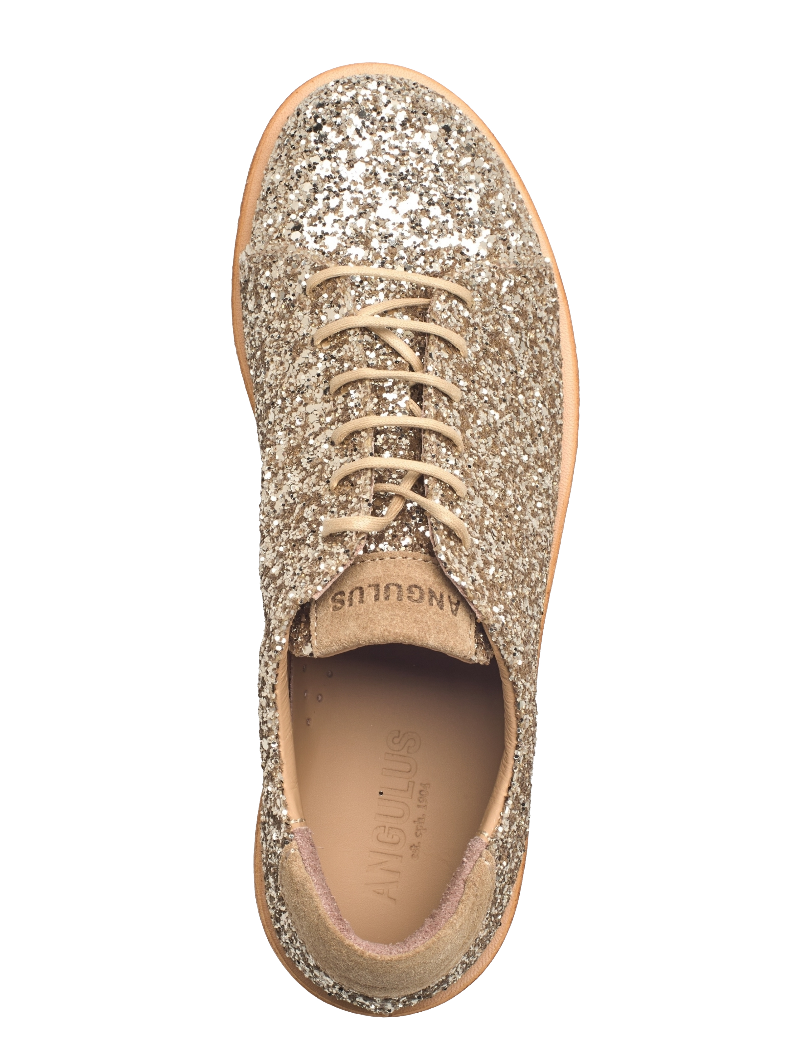 ANGULUS - Shoes - flat - with lace - 3618/2217 champagne glitter/sa - 4