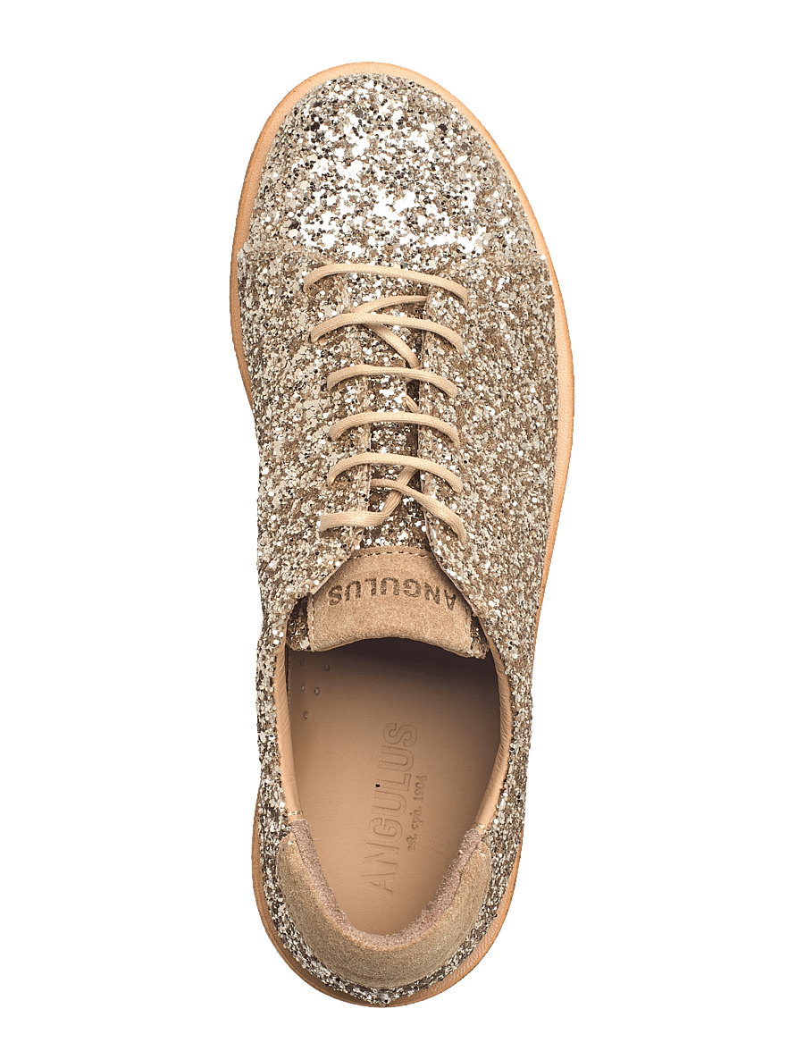 ANGULUS - Shoes - flat - with lace - mode trends - 3618/2217 champagne glitter/sa - 4