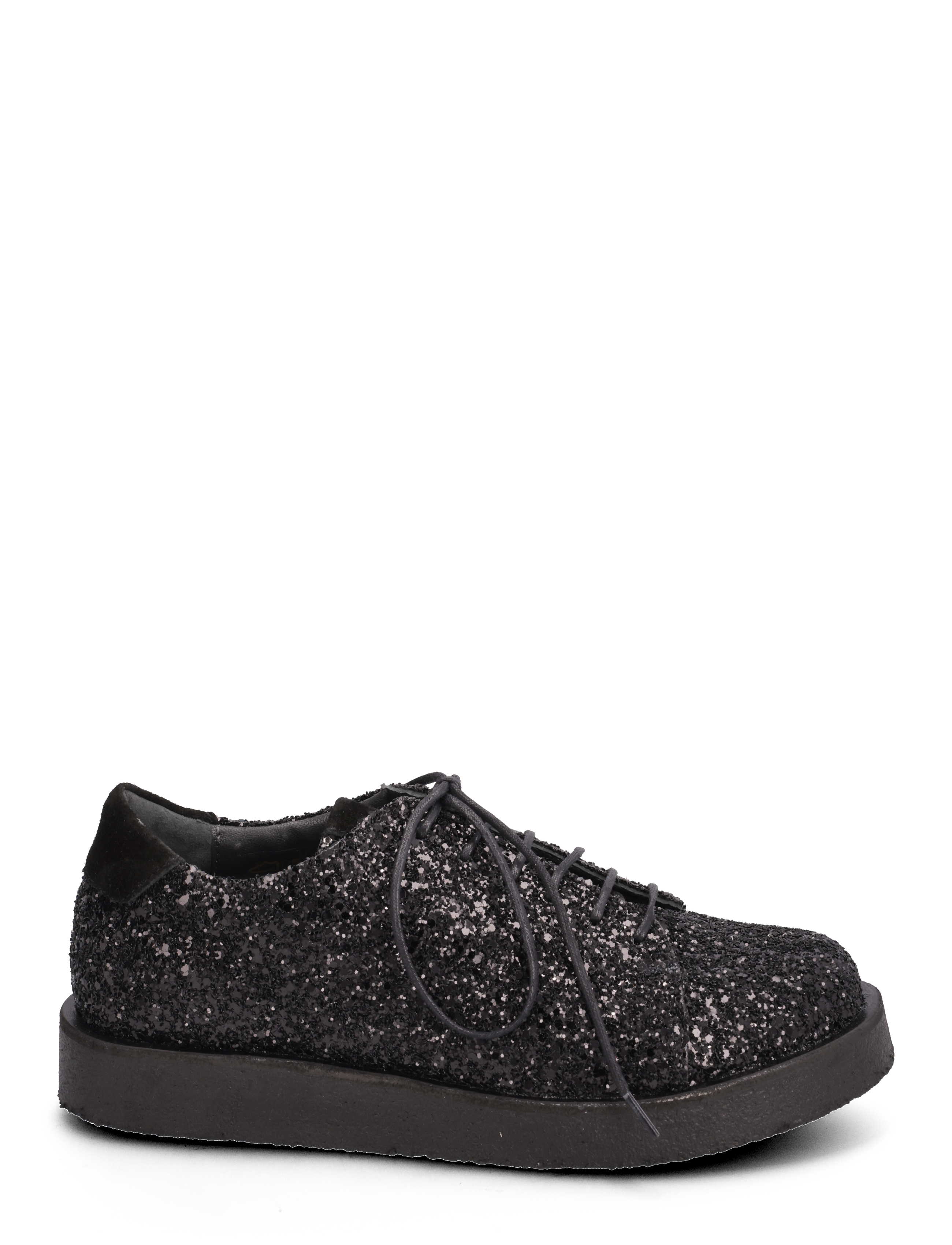 ANGULUS - Shoes - flat - with lace - snøresko - 2486/1163 black glitter/black - 1