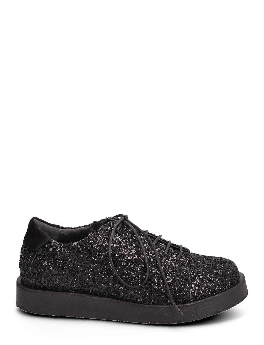 ANGULUS - Shoes - flat - with lace - modetrends - 2486/1163 black glitter/black - 1