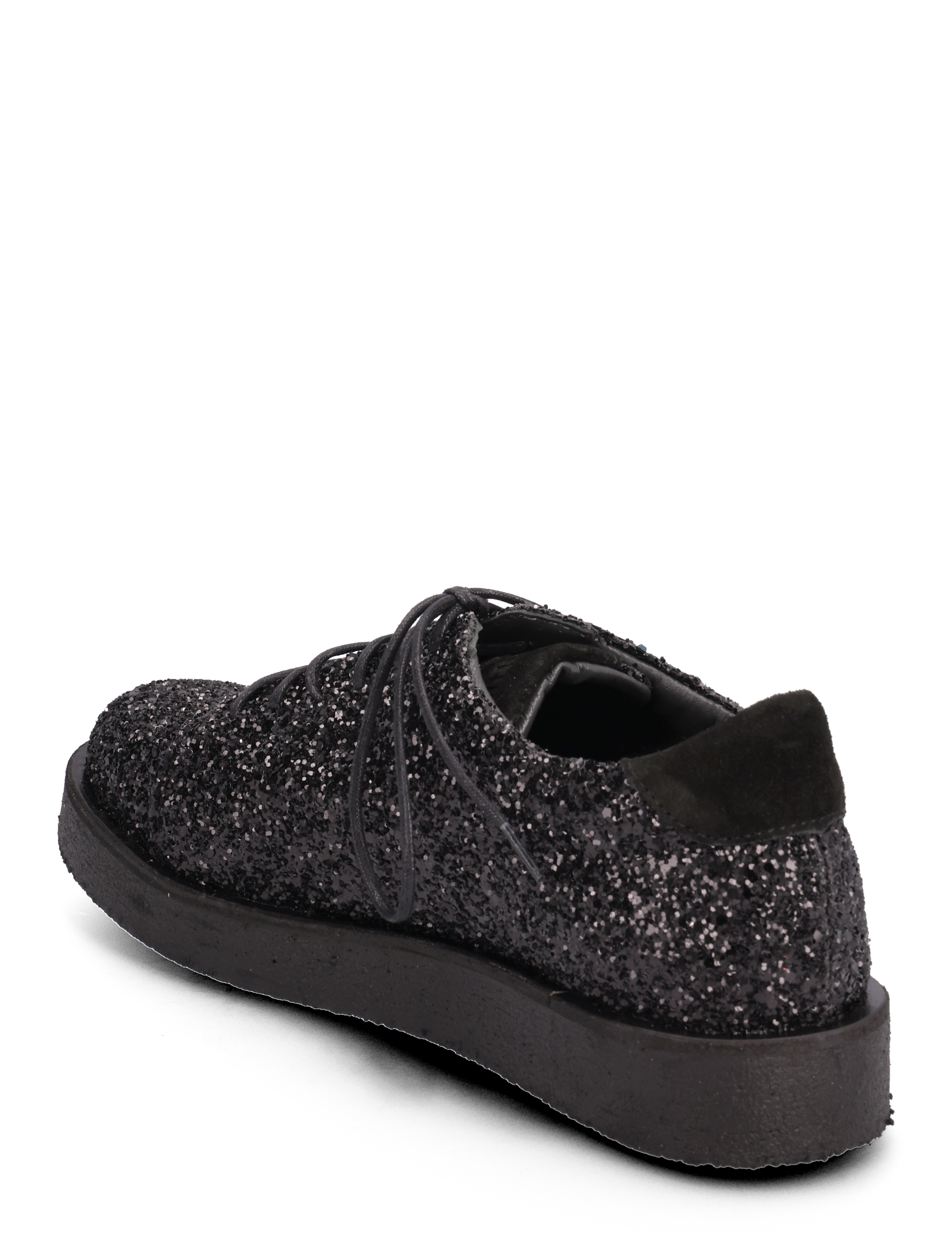 ANGULUS - Shoes - flat - with lace - snøresko - 2486/1163 black glitter/black - 2