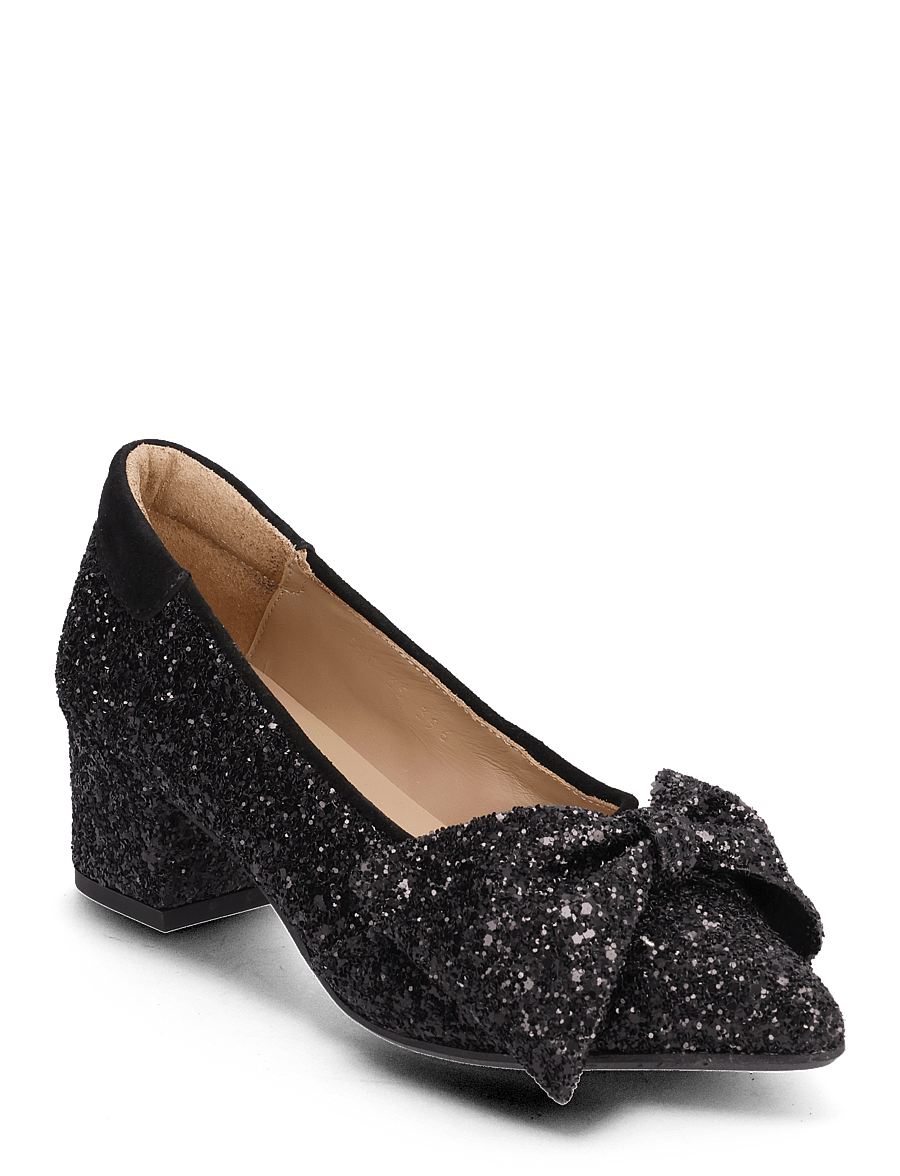 ANGULUS - Pump - kontsaga kingad - 2486/1163 black glitter/black - 1