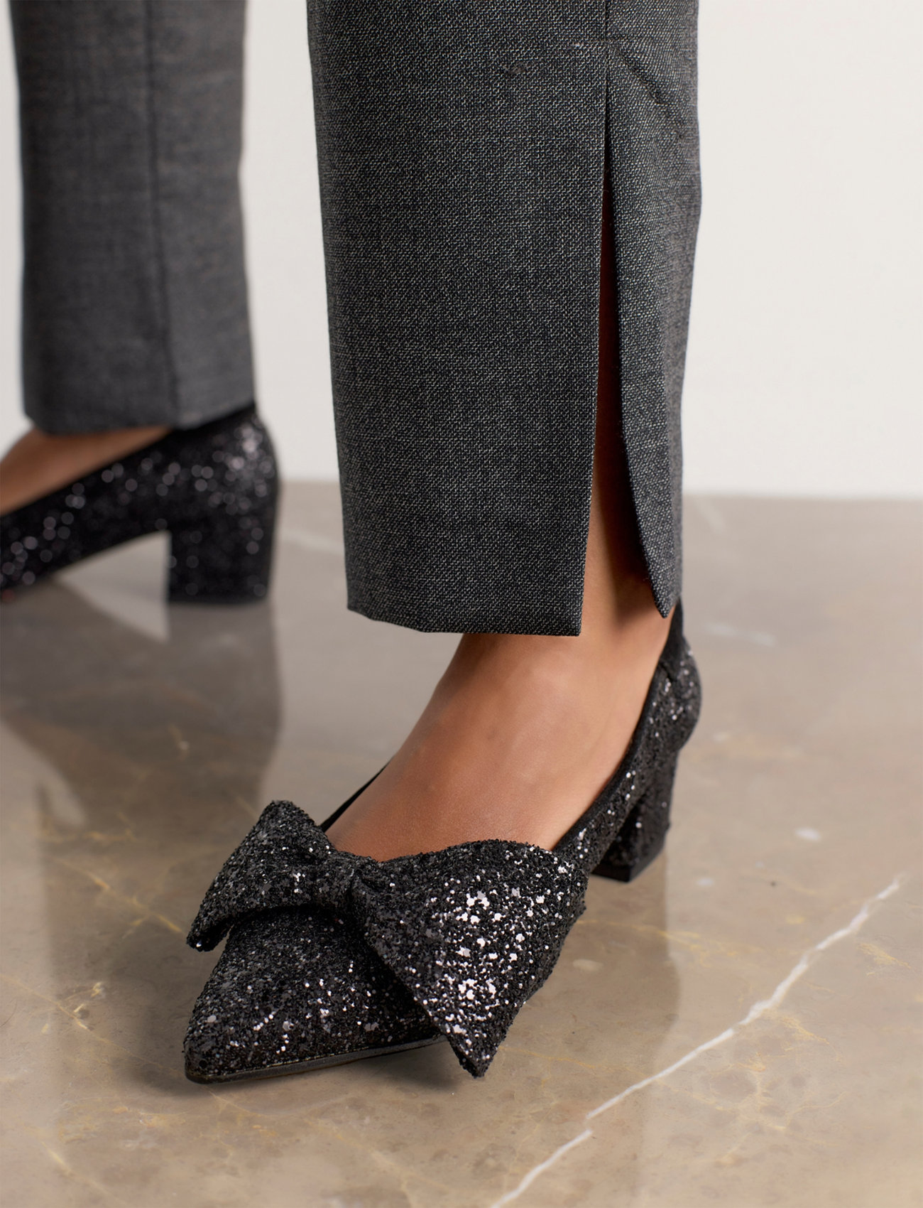 ANGULUS - Pump - avokkaat - 2486/1163 black glitter/black - 0