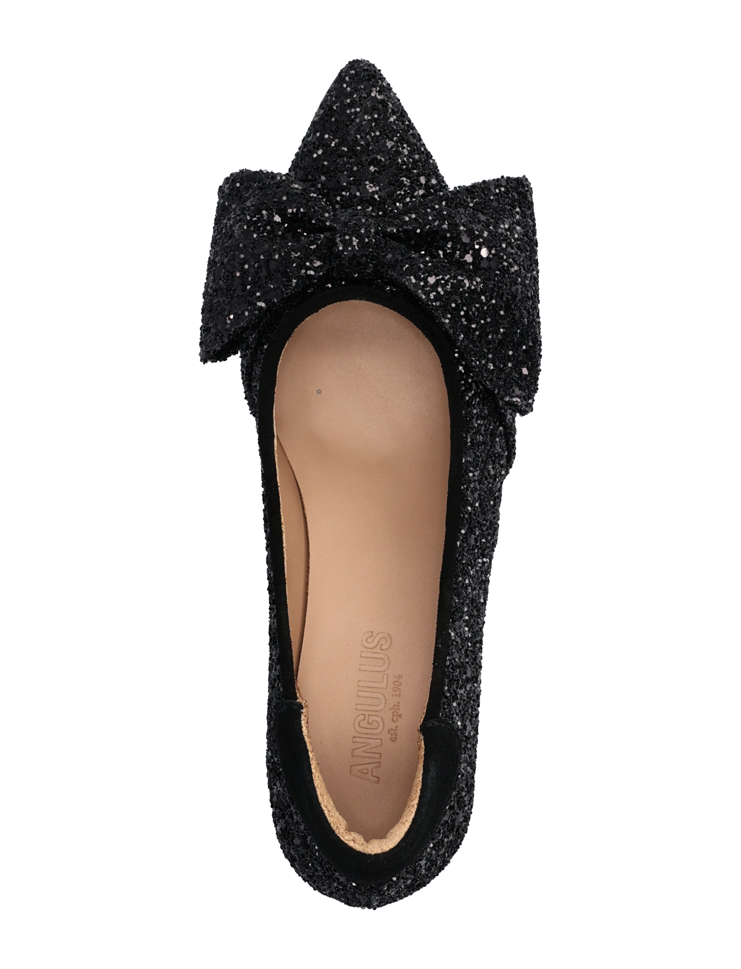 ANGULUS - Pump - kontsaga kingad - 2486/1163 black glitter/black - 4
