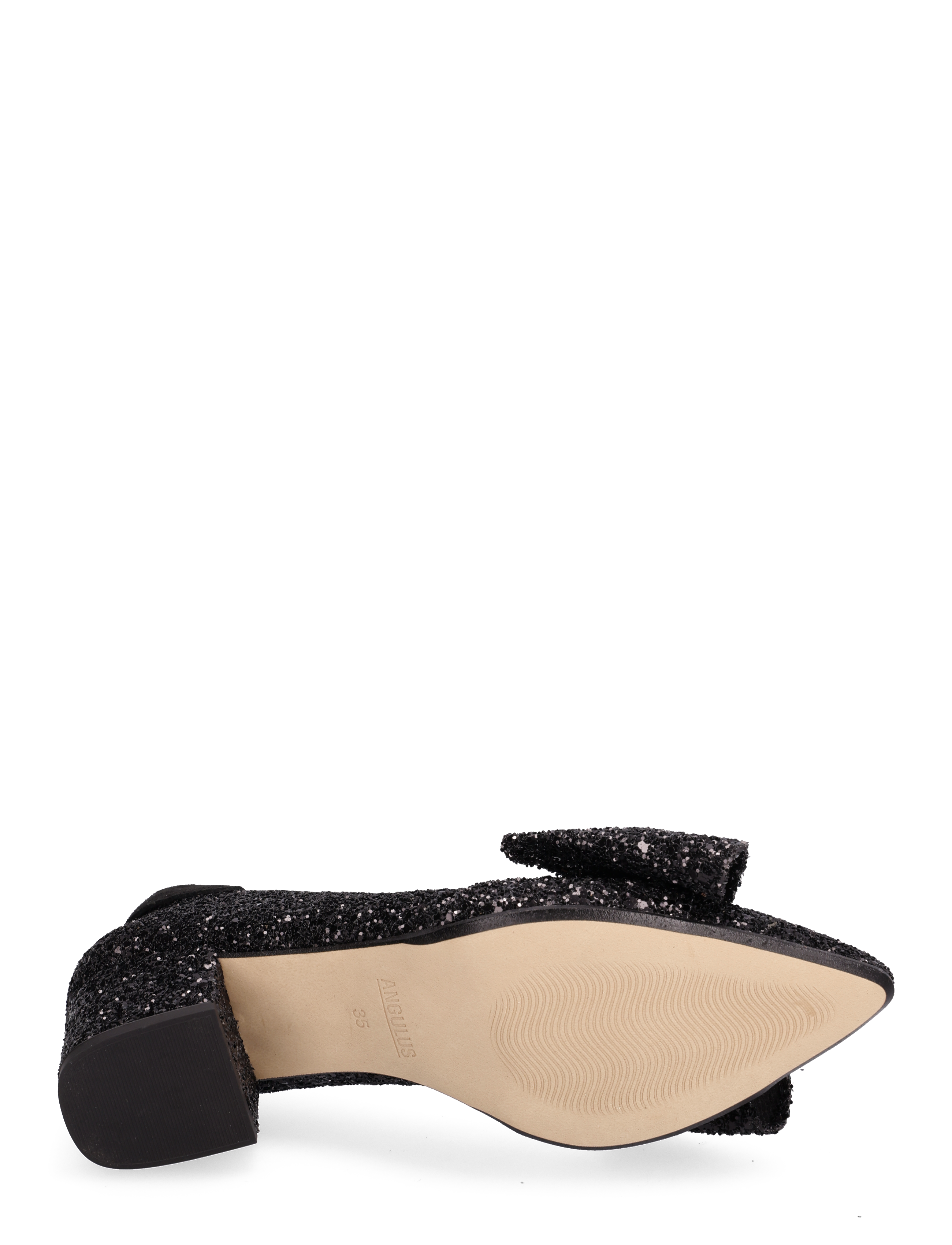 ANGULUS - Pump - kontsaga kingad - 2486/1163 black glitter/black - 5