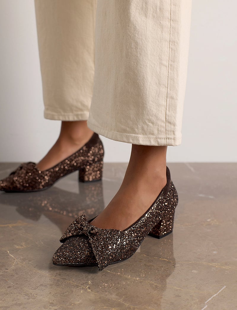 ANGULUS - Pump - pumps - 2487/2193 brown glitter/dark b - 0