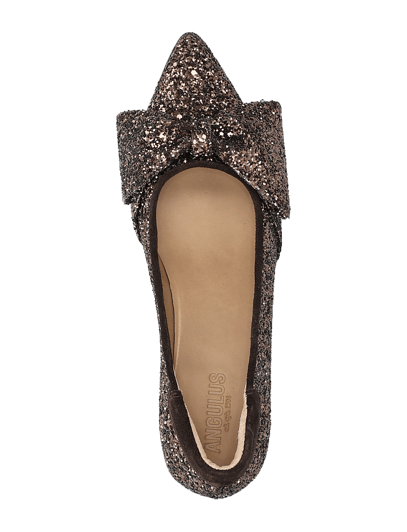 ANGULUS - Pump - pumps - 2487/2193 brown glitter/dark b - 4